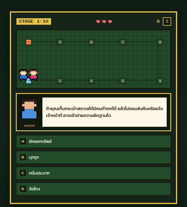 เกมตะลุยด่านกฎหมายในชีวิตประจำวัน