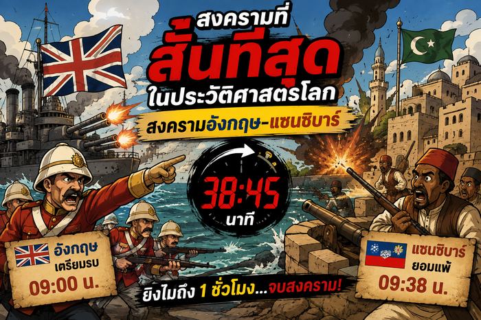 สงครามที่สั้นที่สุดในประวัติศาสตร์โลก สงครามอังกฤษ-แซนซิบาร์